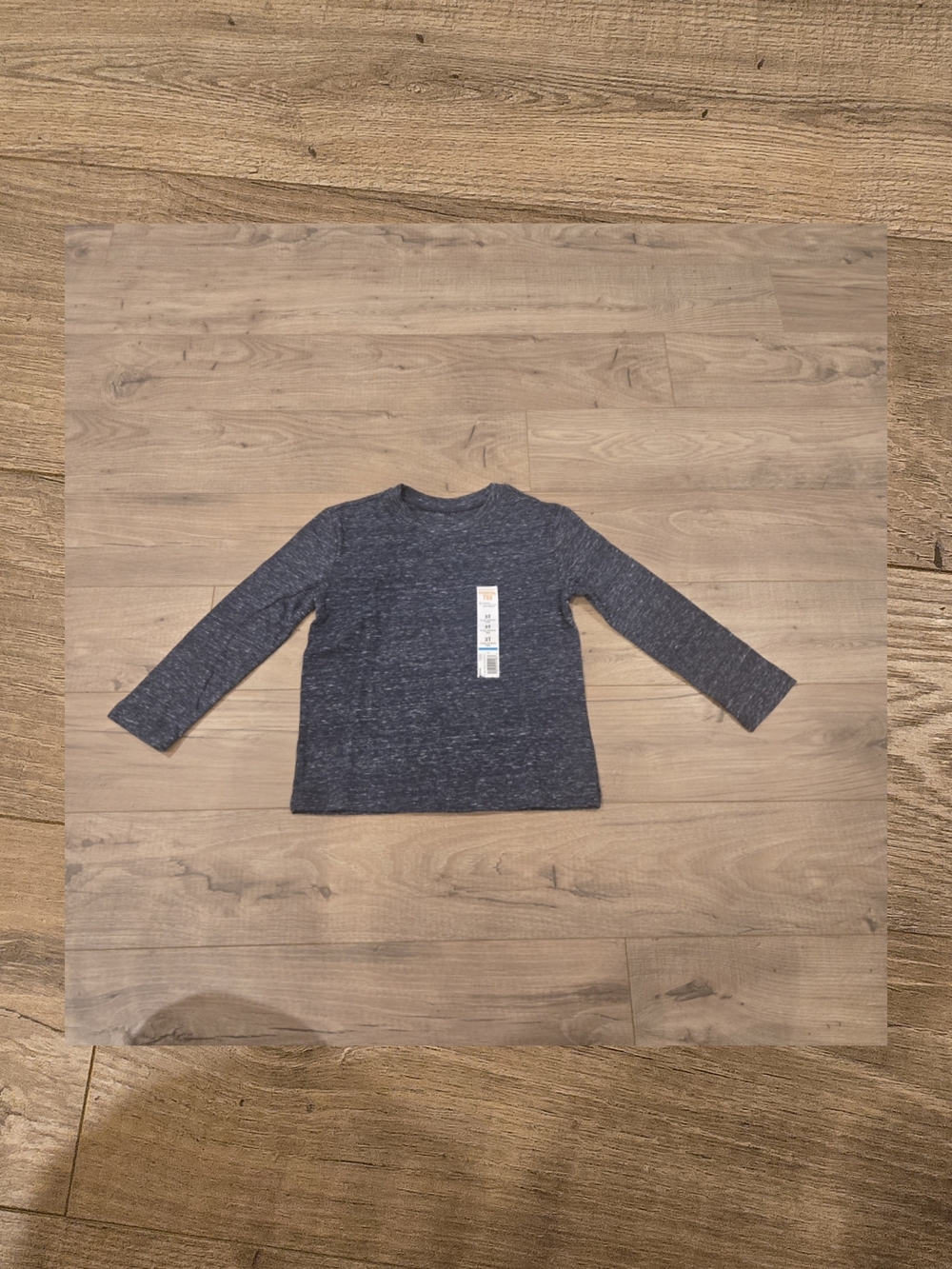 NWT Jumping Beans Toddler Boys Heather Blueish-Grey Long SleeveTee Shirt 3T